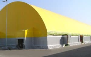 каркасно-тентовое сооружение для накрытие склада