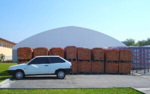 Тентовый ангар для складского помещения фото