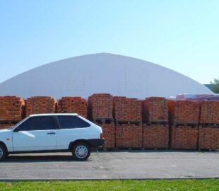 Тентовый ангар для складского помещения фото