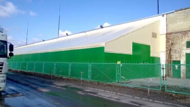 Тентовый ангар вид снаружи фото