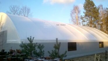 каркасно-тентовое сооружение для накрытие склада фото