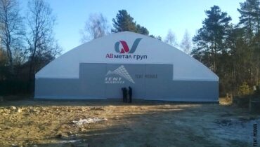 Тентовый ангар фото