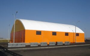 каркасно-тентовое сооружение для накрытие склада