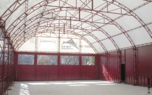 каркасно-тентовое сооружения для накрытия спортивной площадки