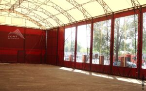 Быстровозводимый тентовый ангар фото