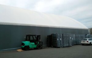каркасно-тентовое сооружение для накрытие склада