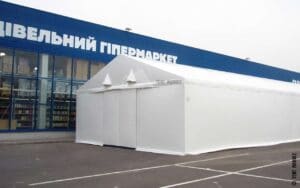 каркасно-тентовое сооружение для накрытие склада