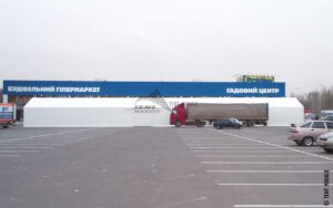 Тентовый ангар для складского помещения фото